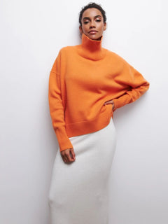 Avery™ – Elegant High Neck Sweater