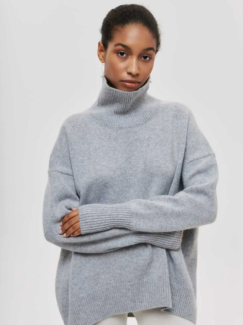 Avery™ – Elegant High Neck Sweater