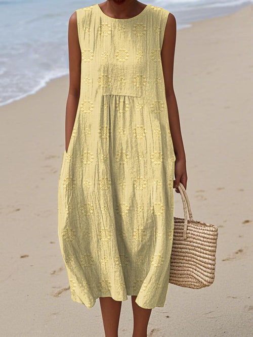 Beatrix - Elegant Sleeveless Dress with Pockets