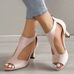 Bellia - Chic Back Zipper Stiletto Sandals
