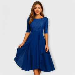 Maya - Midi Dress With Lace Sleeve