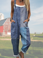 Olivia - Women Striped Square Neck Sleeveless Jumpsuit