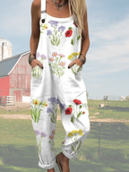 Ava - Women’s Retro Floral Print Jumpsuit