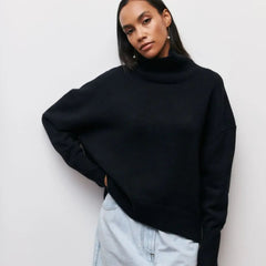 Avery™ – Elegant High Neck Sweater
