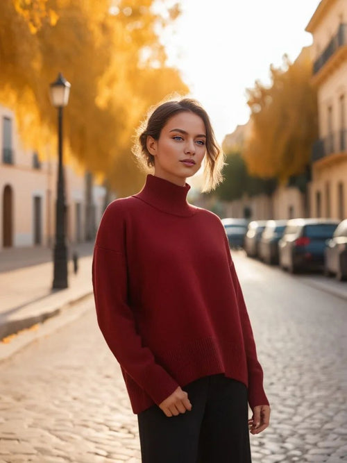 Avery™ – Elegant High Neck Sweater