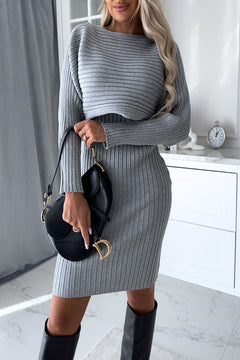 Ava - Striped Long Sleeve Dress Set