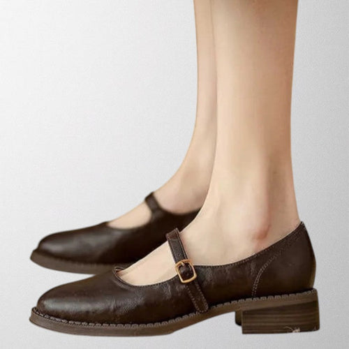 Daisy – Elegant T-Bar Leather Shoes