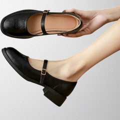 Daisy – Elegant T-Bar Leather Shoes