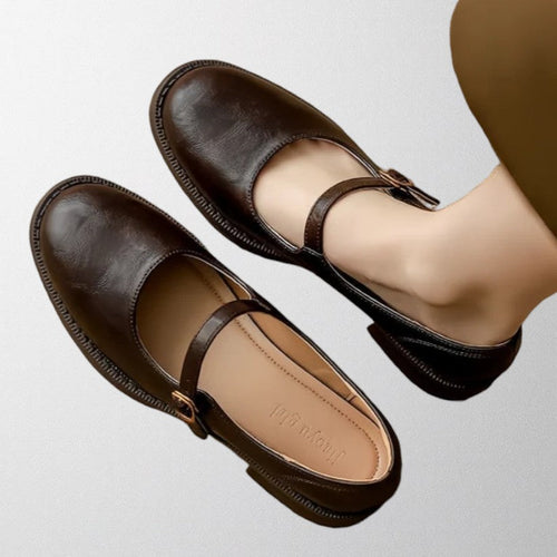 Daisy – Elegant T-Bar Leather Shoes