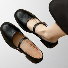 Daisy – Elegant T-Bar Leather Shoes