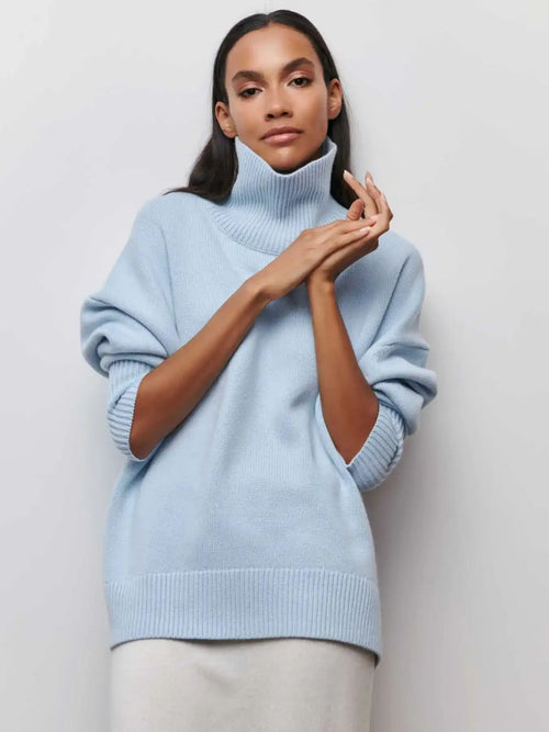Avery™ – Elegant High Neck Sweater