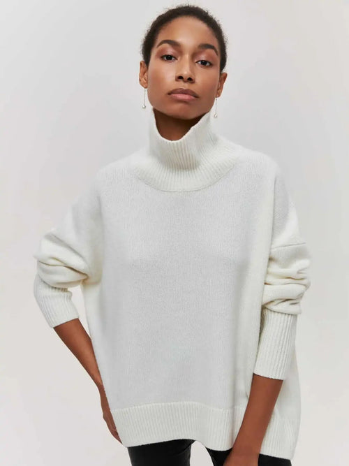 Avery™ – Elegant High Neck Sweater