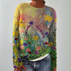 Olivia - Flowers Art Cozy Sweater