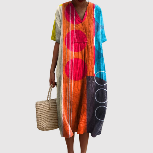 Aubrey - Abstract Radiance Midi Dress