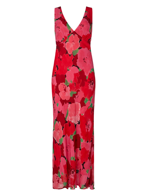 Danna Pink Watercolour Floral Print Dress