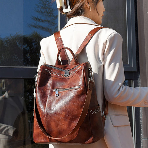 Nataly - Elegant Vintage Multi-Use Backpack for Women