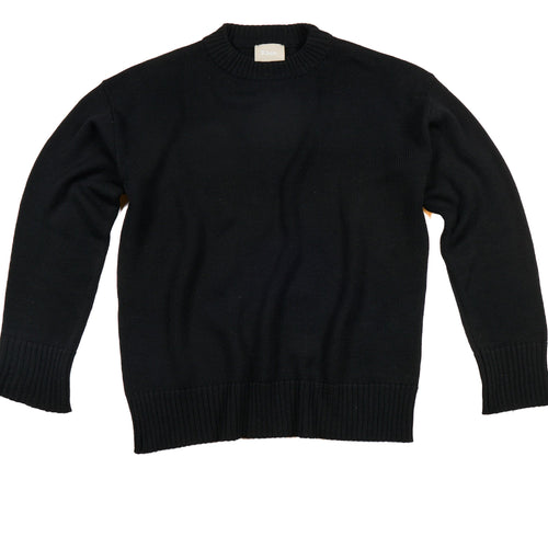 Heavy Crew | Merino Wool | Black