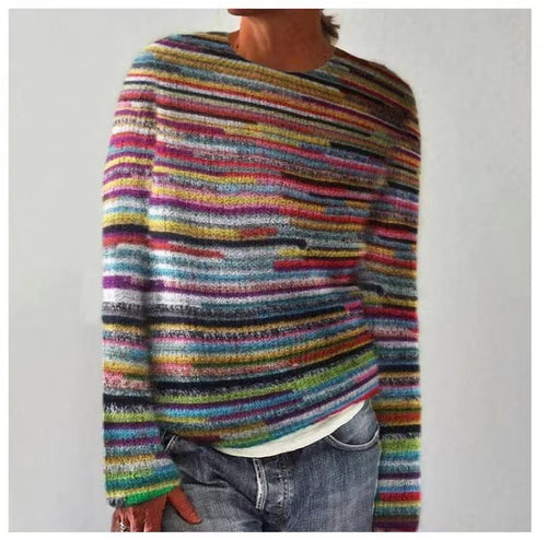 Ava - Casual Patterned Knit Sweater