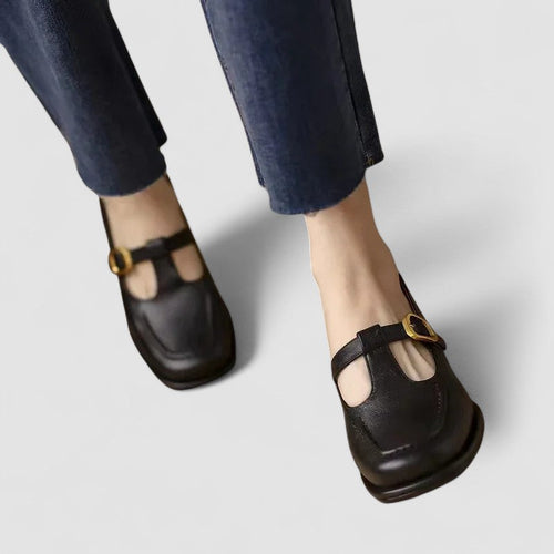 Lara – Woven Buckle Mary Janes