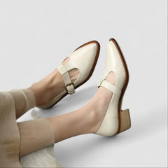 Kira – Round-Toe Button Mary Janes