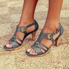 Jane™ - Chic Strappy Heeled Sandals