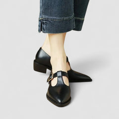 Kira – Round-Toe Button Mary Janes