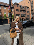 Alena™ – Elegant Suede TrenchCoat