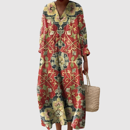 Zuri - Bohemian Tapestry Long Sleeve Dress
