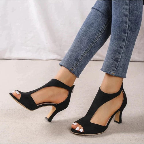 Bellia - Chic Back Zipper Stiletto Sandals