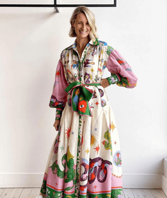 Daisy™ - Elegant Italian Maxi Dress
