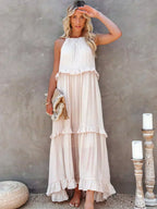 Lana - Chic Ruffle Trim Sleeveless Dress
