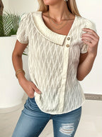 Yelina™ - Elegant Textured Blouse