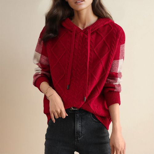 Lily - Jacquard Hooded Sweater