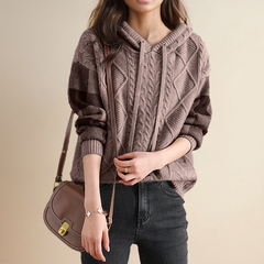 Lily - Jacquard Hooded Sweater