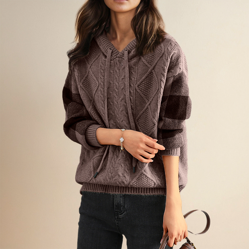 Lily - Jacquard Hooded Sweater