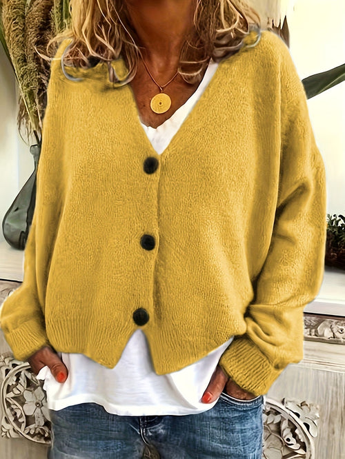 Celine - Elegant Open-Front Cardigan