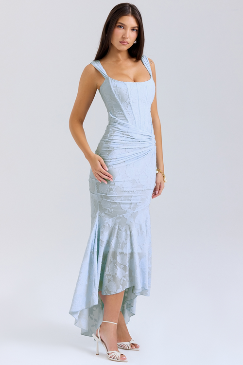Evelyn - Elegant Slim Cut Lace Maxi Dress