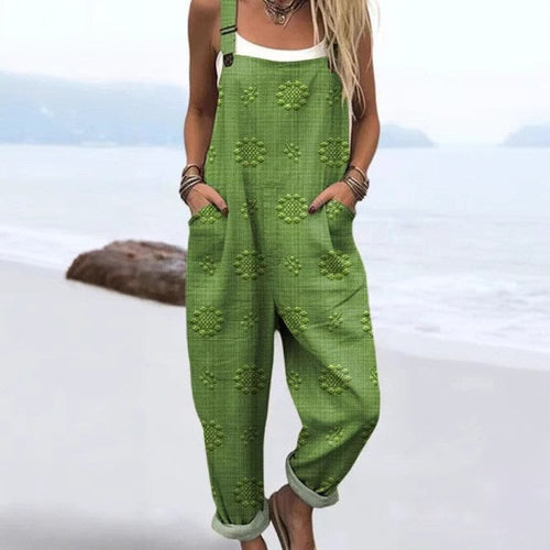 Abigail - Women's Vintage Floral Pattern Art Jumpsuit