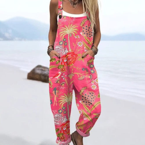 Aria - Casual Vintage Floral Jumpsuit