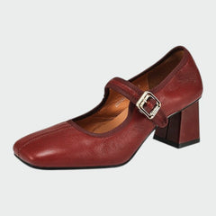Ruby – Block-Heel Buckle Mary Janes