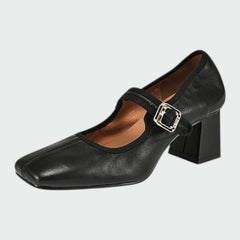 Ruby – Block-Heel Buckle Mary Janes