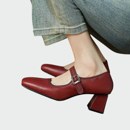 Ruby – Block-Heel Buckle Mary Janes