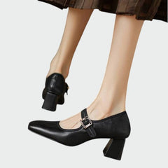 Ruby – Block-Heel Buckle Mary Janes
