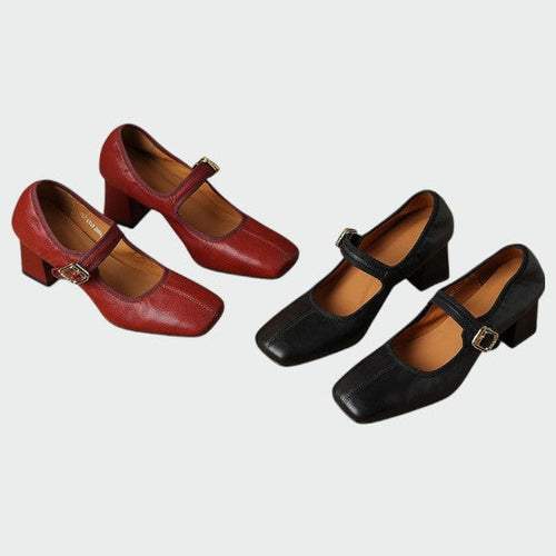 Ruby – Block-Heel Buckle Mary Janes