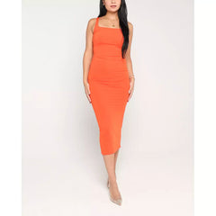Square Neck Midi Dress