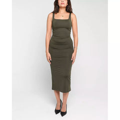 Square Neck Midi Dress